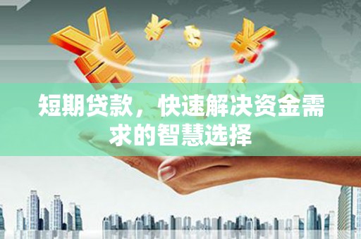 甘南短期贷款，快速解决资金需求的智慧选择