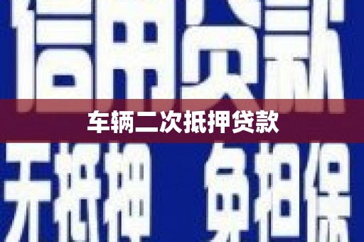 西青车辆二次抵押贷款