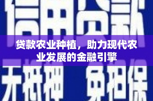 疏勒贷款农业种植，助力现代农业发展的金融引擎