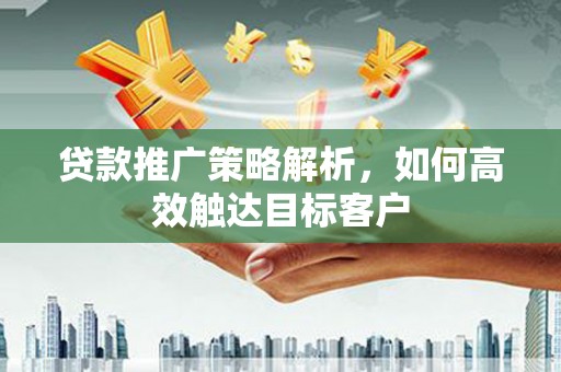 涵江贷款推广策略解析，如何高效触达目标客户
