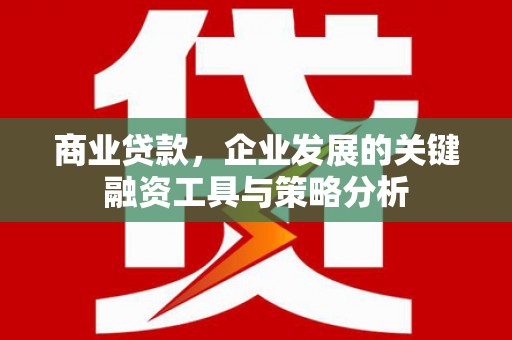 南京商业贷款，企业发展的关键融资工具与策略分析