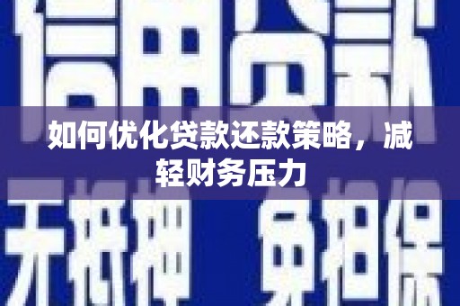 大名如何优化贷款还款策略，减轻财务压力